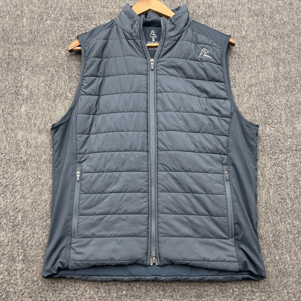 Rhoback Fulton Puffer Quilted Performance Vest Mens S Blue Golf Gorpcore